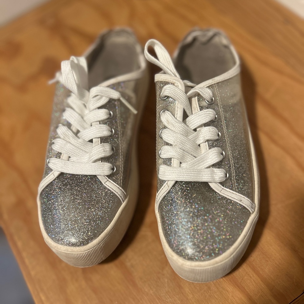 Sparkly Silver Sneakers